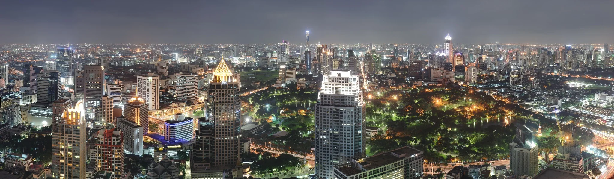 Bangkok Skyline bei Nacht